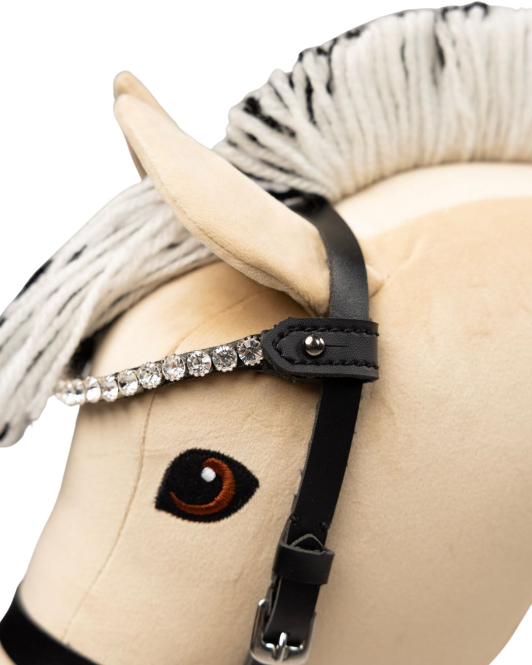 Sort trense, sølv sten